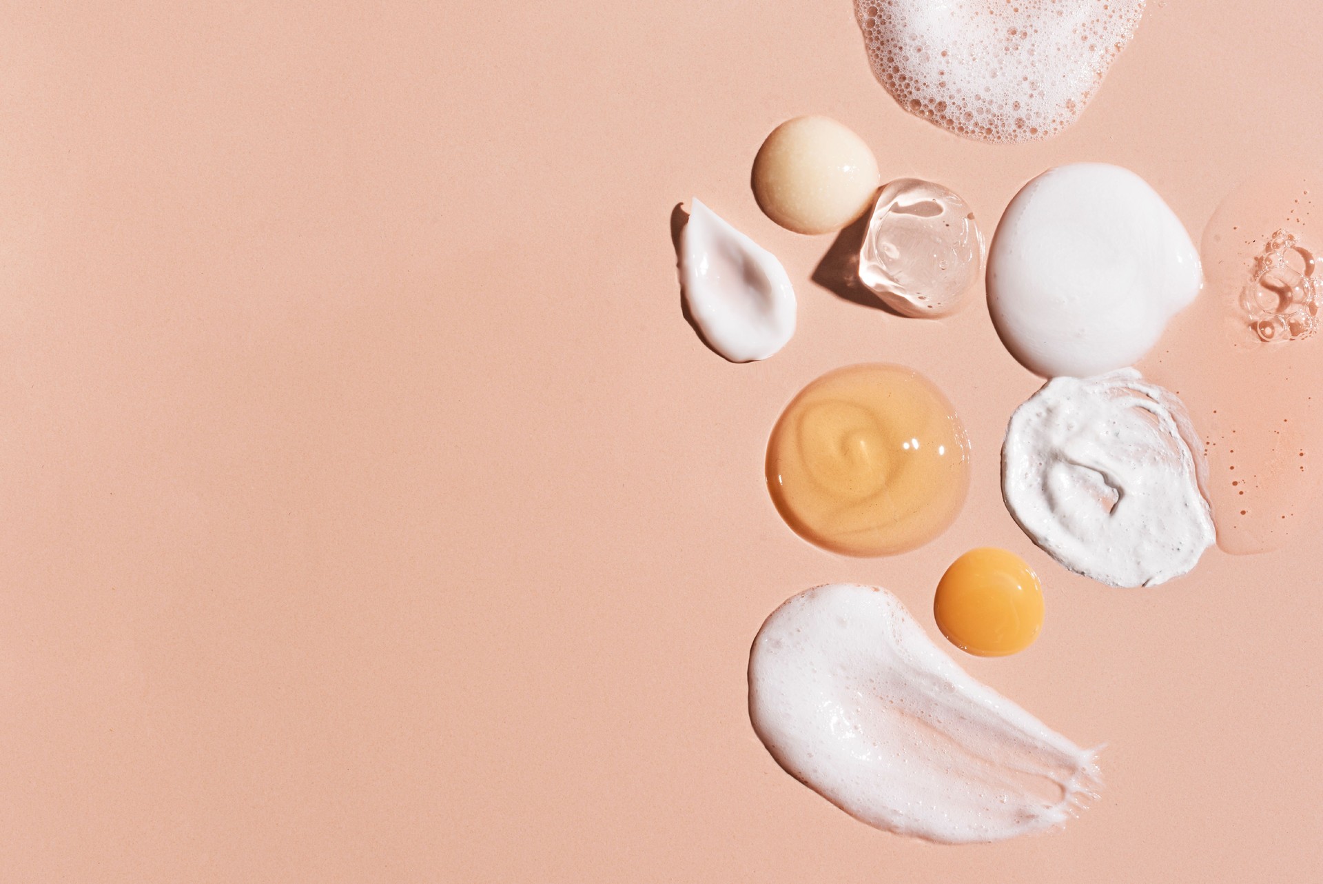 Set of sample beauty products